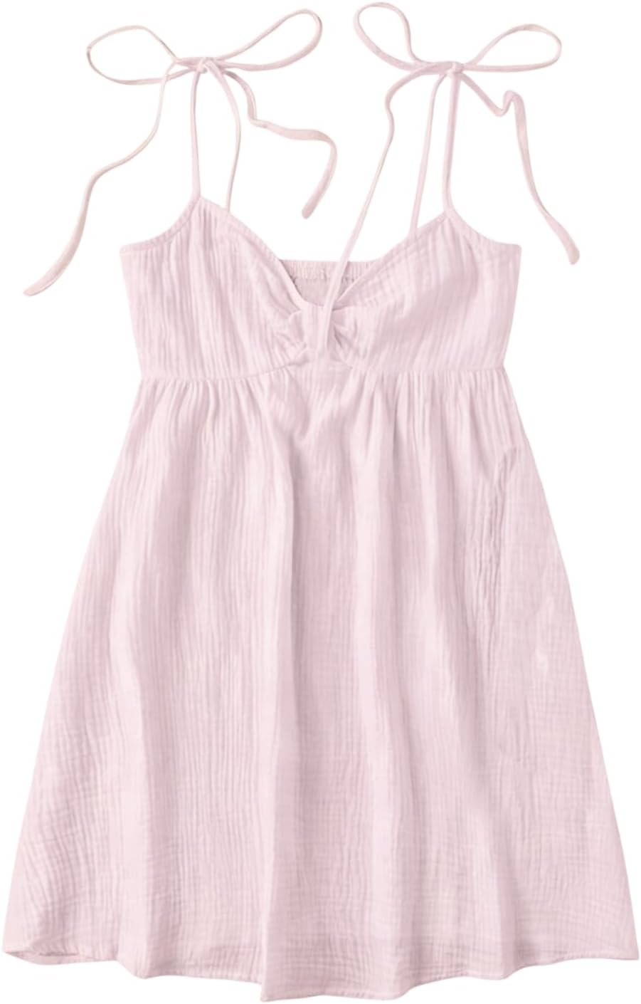 SOLY HUX Women's Summer Mini Sun Dress Cami Tie Shoulder Babydoll Dresses | A Line, Y2k, Cute, Casual, Babydoll Dresses
