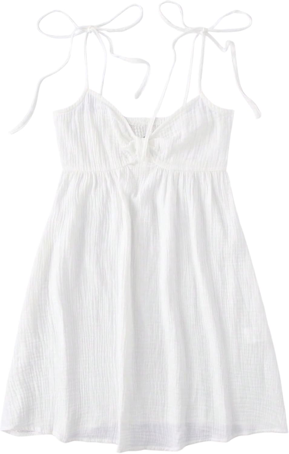 SOLY HUX Women's Summer Mini Sun Dress Cami Tie Shoulder Babydoll Dresses | A Line, Y2k, Cute, Casual, Babydoll Dresses