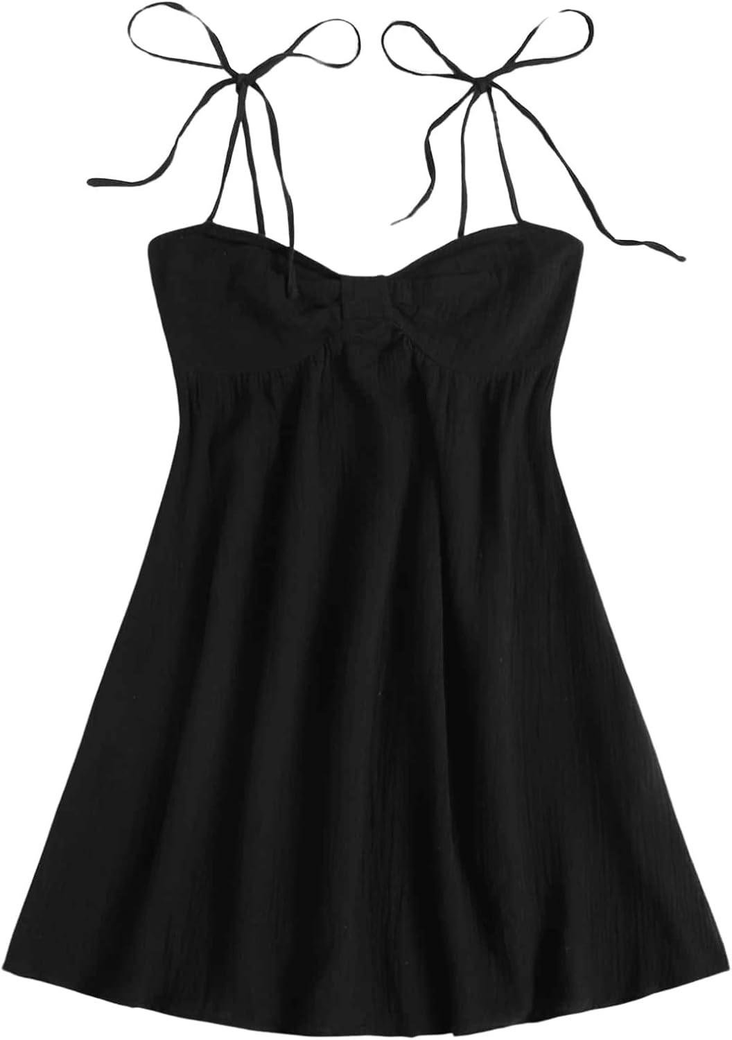 SOLY HUX Women's Summer Mini Sun Dress Cami Tie Shoulder Babydoll Dresses | A Line, Y2k, Cute, Casual, Babydoll Dresses