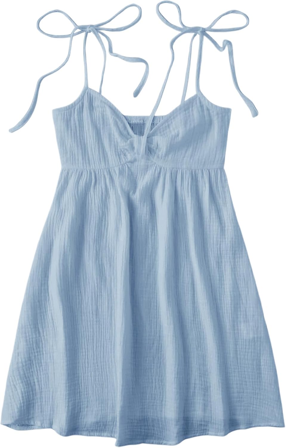 SOLY HUX Women's Summer Mini Sun Dress Cami Tie Shoulder Babydoll Dresses | A Line, Y2k, Cute, Casual, Babydoll Dresses