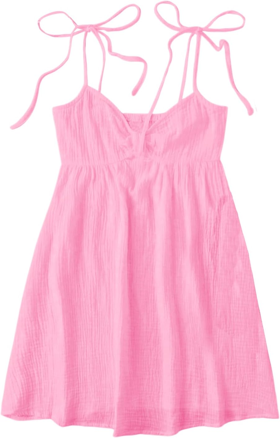 SOLY HUX Women's Summer Mini Sun Dress Cami Tie Shoulder Babydoll Dresses | A Line, Y2k, Cute, Casual, Babydoll Dresses