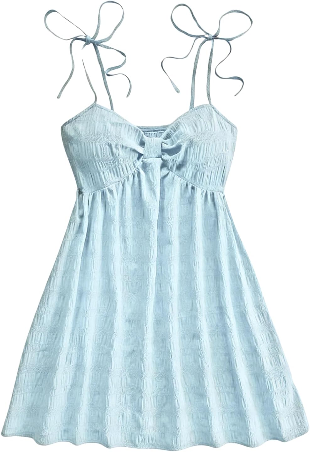 SOLY HUX Women's Summer Mini Sun Dress Cami Tie Shoulder Babydoll Dresses | A Line, Y2k, Cute, Casual, Babydoll Dresses