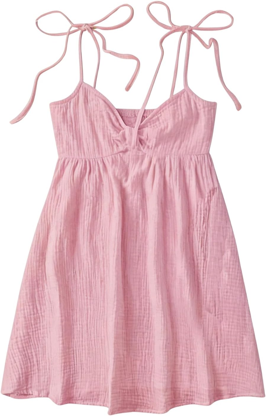 SOLY HUX Women's Summer Mini Sun Dress Cami Tie Shoulder Babydoll Dresses | A Line, Y2k, Cute, Casual, Babydoll Dresses