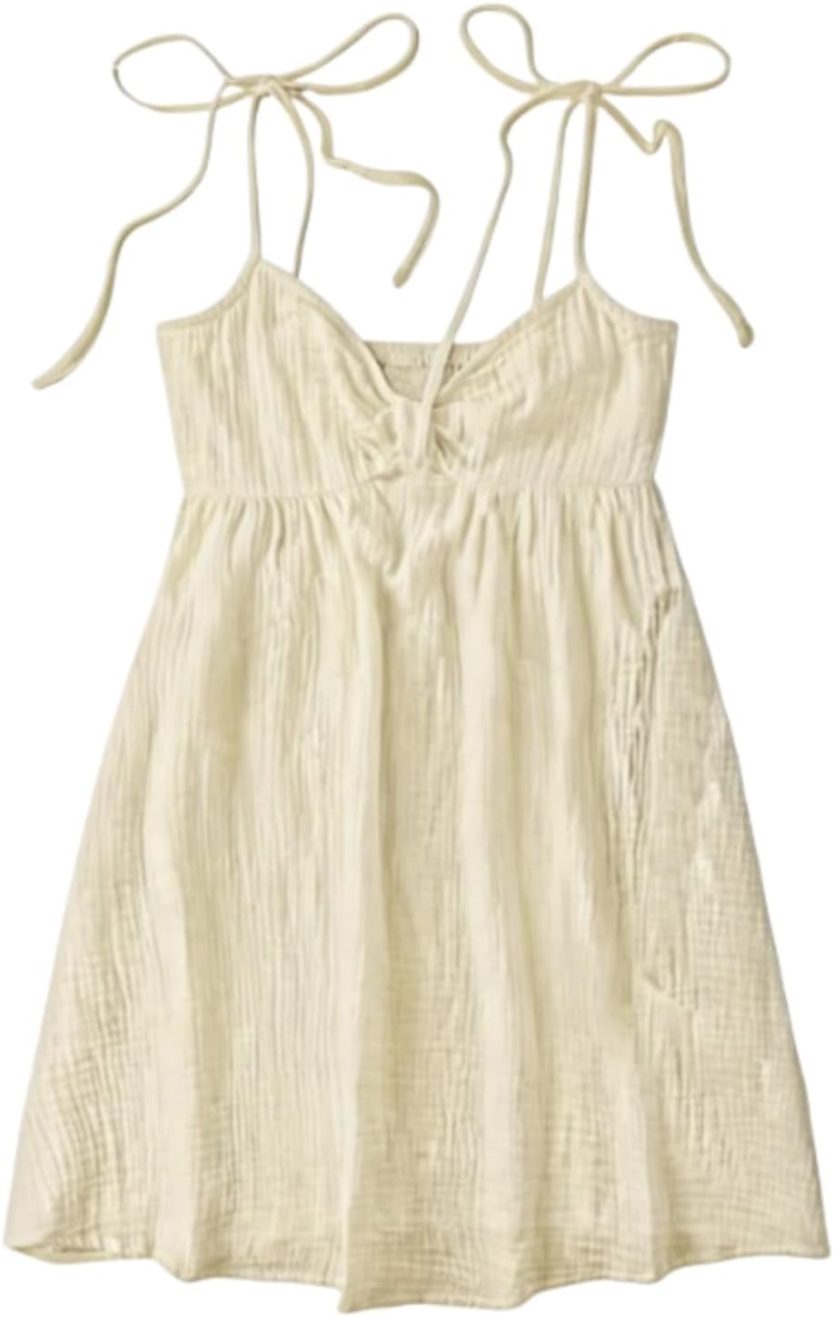 SOLY HUX Women's Summer Mini Sun Dress Cami Tie Shoulder Babydoll Dresses | A Line, Y2k, Cute, Casual, Babydoll Dresses