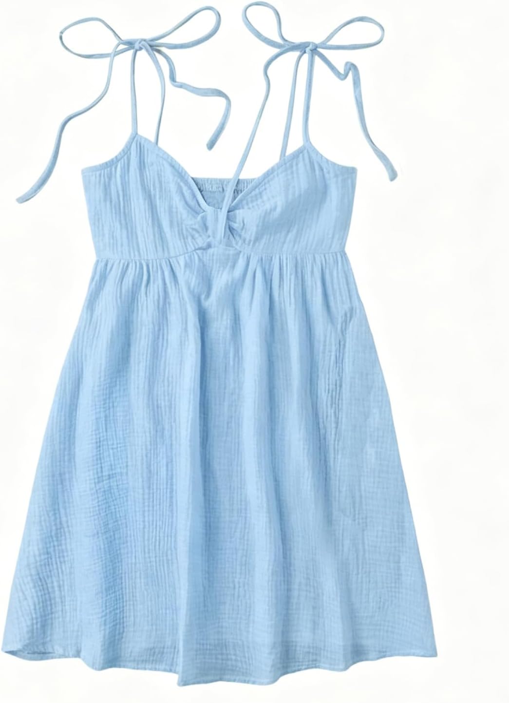 SOLY HUX Women's Summer Mini Sun Dress Cami Tie Shoulder Babydoll Dresses | A Line, Y2k, Cute, Casual, Babydoll Dresses
