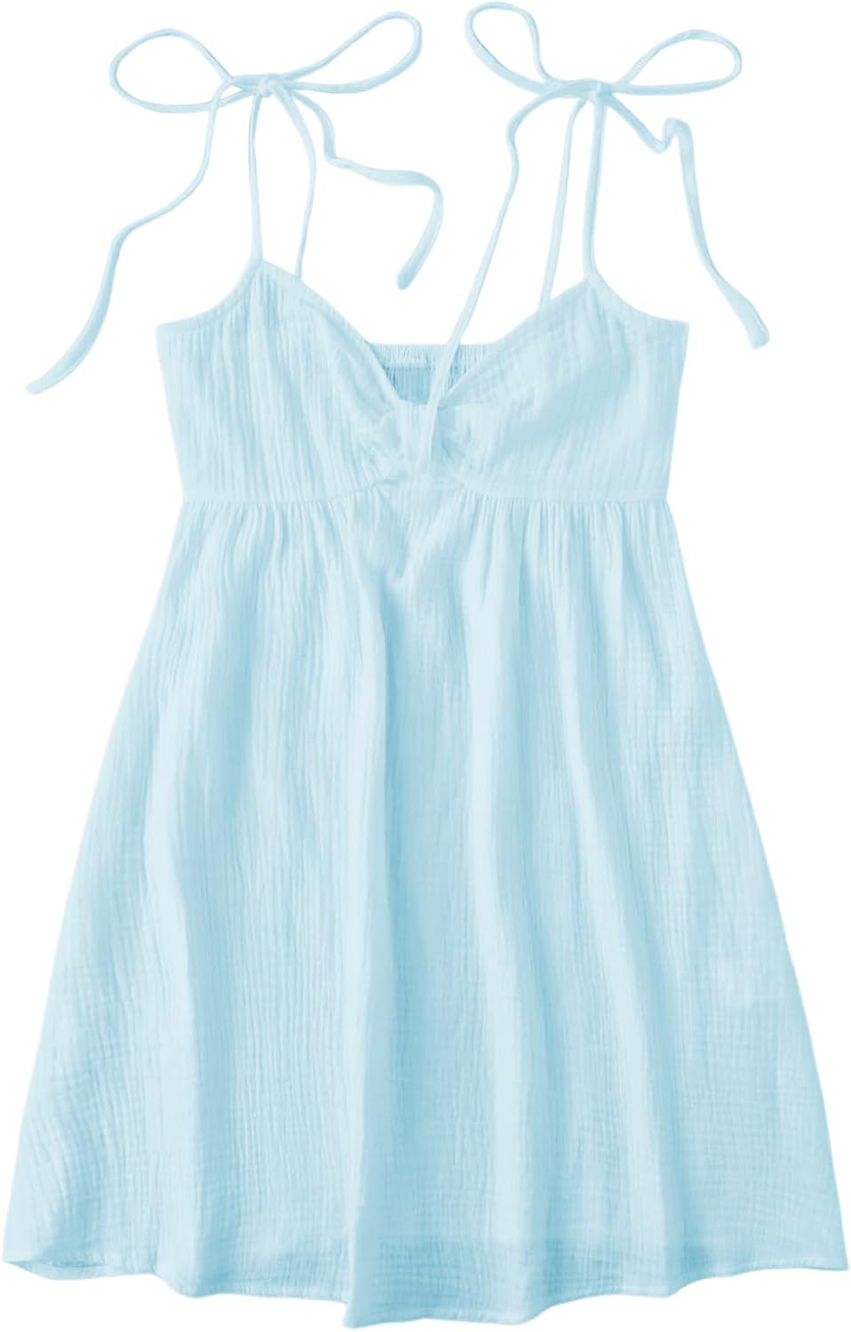 SOLY HUX Women's Summer Mini Sun Dress Cami Tie Shoulder Babydoll Dresses | A Line, Y2k, Cute, Casual, Babydoll Dresses