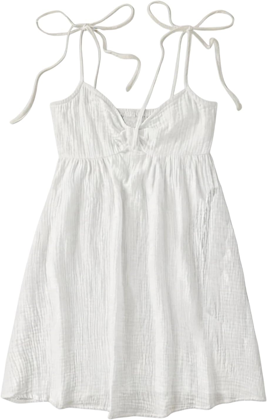 SOLY HUX Women's Summer Mini Sun Dress Cami Tie Shoulder Babydoll Dresses | A Line, Y2k, Cute, Casual, Babydoll Dresses
