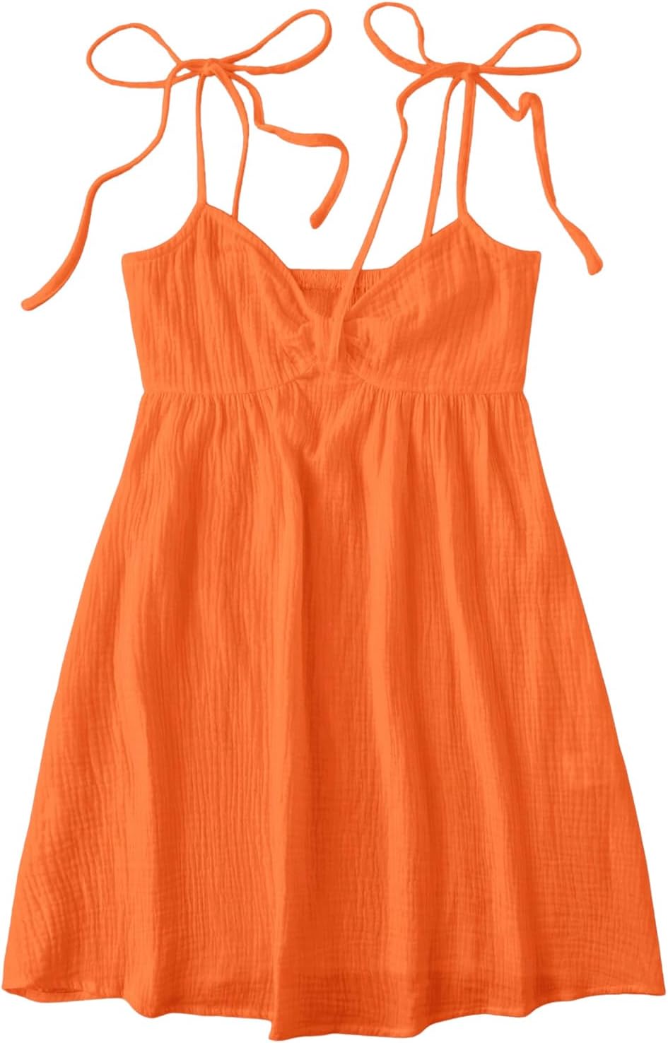 SOLY HUX Women's Summer Mini Sun Dress Cami Tie Shoulder Babydoll Dresses | A Line, Y2k, Cute, Casual, Babydoll Dresses