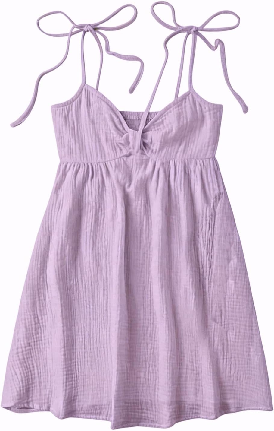 SOLY HUX Women's Summer Mini Sun Dress Cami Tie Shoulder Babydoll Dresses | A Line, Y2k, Cute, Casual, Babydoll Dresses