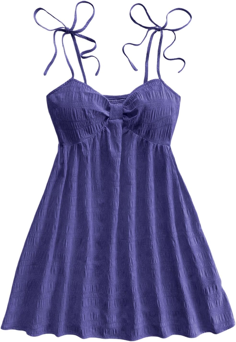 SOLY HUX Women's Summer Mini Sun Dress Cami Tie Shoulder Babydoll Dresses | A Line, Y2k, Cute, Casual, Babydoll Dresses