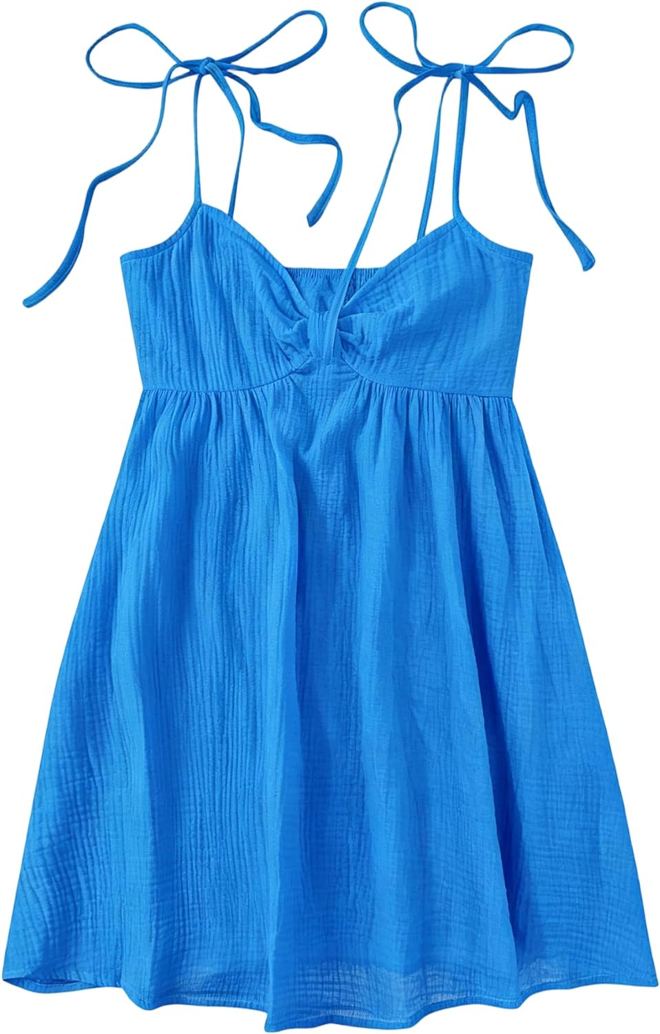 SOLY HUX Women's Summer Mini Sun Dress Cami Tie Shoulder Babydoll Dresses | A Line, Y2k, Cute, Casual, Babydoll Dresses