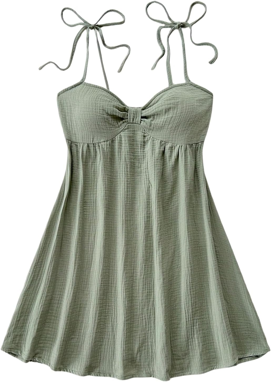 SOLY HUX Women's Summer Mini Sun Dress Cami Tie Shoulder Babydoll Dresses | A Line, Y2k, Cute, Casual, Babydoll Dresses